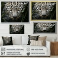 thumbnail image 4 of Designart "Stalking Leopard In The Jungle" Animals Leopard Floater Framed Wall Art Living Room, 4 of 5