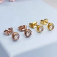thumbnail image 2 of 18k Gold Diamond Bubble Stud Earrings, 2 of 4