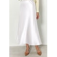 thumbnail image 4 of PRETTYGARDEN Women's Summer Midi Satin Skirt Dressy Casual High Waisted A Line Flowy Ruffle Elegant Party Skirts, 4 of 10