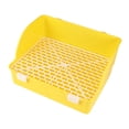 thumbnail image 3 of Flynix Rabbit Litter Box Easy to Clean Potty Tray for Dwarf Rabbit Galesaur Ferrets Yellow, 3 of 10