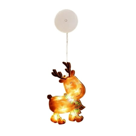 

Party Headband Christmas Window Arrangement Sucker Hanging Lights Led String Lights Santa Snowman Christmas Day Decoration