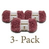 Crafted by Catherine Arctic Frost Yarn, 100% Polyester, 54 yd, Plum, Super Bulky, Pack of 3