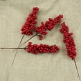thumbnail image 6 of 10 Pcs Realistic Red Berries Stems Artificial Berry Branches, Fake Flowers for Vase Fall Wreath Diy Craft, Eco-Friendly Flexible Stems for Home Decor Party Wedding Tree Hanging Decor, 6 of 9