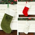 thumbnail image 3 of Cable Knit Christmas Stockings, 16 Inches Plush Faux Fur Cuff Knitted Xmas Stocking for Family Holiday Decorations, 3 of 4