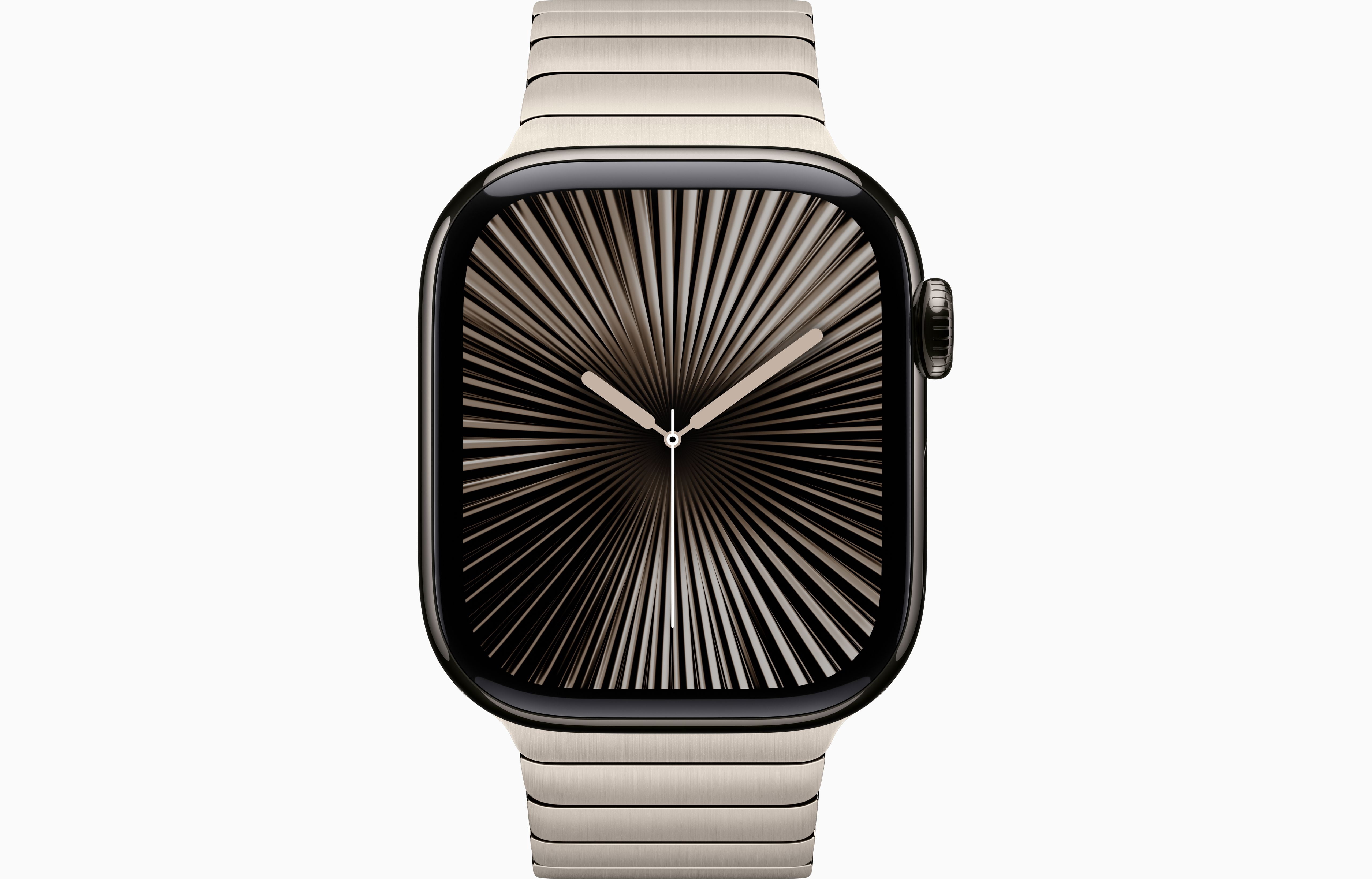 Restored Apple Watch Series 10 GPS + Cellular 42mm Slate Titanium Case with Stainless Steel Natural Link Bracelet (Refurbished)