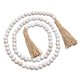 thumbnail image 5 of Guirnalda de cuentas de madera con borlas de 150 cm de largo para de Navidad, decoración rústica multiusos para colgar en la pared Dorado, 5 of 9