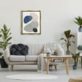 thumbnail image 2 of Layered Minimal Oblong Forms Abstract Graphic Art Metallic Gold Framed Art Print Wall Art, 2 of 6