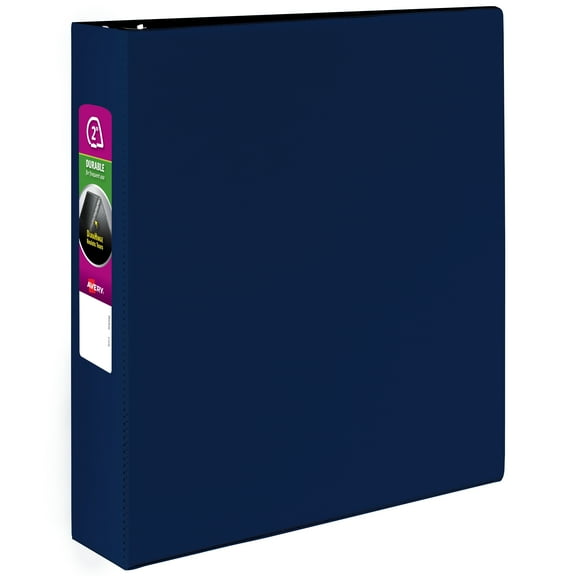 Avery Durable 3 Ring Binder, 2" Slant Rings, 1 Blue Binder (27551)
