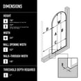 thumbnail image 3 of VIGO Arden 34 in. W x 78 in. H Framed Fixed Shower Screen Door in Matte Black with 3/8 in. (10mm) Clear Glass, 3 of 13
