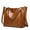 Brown, variant on WIZUTIZ Tote Bags for Women Womens Handbags with Adjustable Strap Zipper Pockets Shoulder Bags Medium Solid Bags Water Resistant Lightweight Bag 1 PC Wine