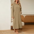 thumbnail image 7 of JGGSPWM Jacquard Flannel Nightgown for Women Fuzzy Fleece Hooded Bathrobe Loose Soft Comfy Plush Warm Fall Winter Nightdress Yellow XL, 7 of 7
