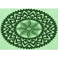 thumbnail image 1 of Ahgly Company Indoor Rectangle Patterned Deep Emerald Green Area Rugs, 7' x 9', 1 of 6