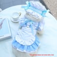 thumbnail image 4 of 1 Uds. Traje de sirvienta para padres e hijos Gato perro suministros de ropa de primavera y verano puede colgar falda para perro que camina con tracción, 4 of 6