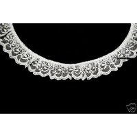 Kiddo 1" White Ruffled Gathered Raschel Lace Trim Wholesale Lot Sewing Notions