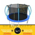 thumbnail image 3 of Mersco 12FT Trampoline for Kids with Mulifunctional Target Cloth, Outdoor Recreational Trampolines with Enclosure Net , Ladder ,Jumping Trampoline for Kid Birthday and Festival Gift ,Blue, 3 of 9