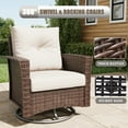thumbnail image 3 of LayinSun 6 Piece Wicker Patio Furniture Set, Classis Outdoor Conversation 360 Degree Swivel Chairs Set with Coffee Table, 3 of 7