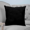 thumbnail image 4 of 16x16 Pillow Covers Set of 2, Black Throw Pillow Covers Decorative Couch Cushion Case, Solid Color Farmhouse Black Microfiber Square Pillowcases for Bedroom Car Living Room, 4 of 7