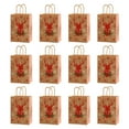thumbnail image 2 of UDIYO 12Pcs Christmas Gift Bags Assorted Styles Bags Xmas Small Kraft Paper Bags with Handles Christmas Goodie Bags with Christmas Prints for Xmas Gift Wrapping Christmas Supplies, 2 of 8