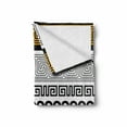 thumbnail image 2 of Greek Key Soft Flannel Fleece Blanket, Traditional Ornament from Greece Historical and Cultural Heritage Theme, Cozy Plush for Indoor and Outdoor Use, 60" x 80", Marigold Black White, by Ambesonne, 2 of 6