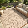 thumbnail image 2 of Lahome Lightweight & Waterproof Outdoor Rug 8x10 - Large Reversible Plastic Straw Mat for RV, Beach, Picnic, Camping, Backyard, Balcony, Beige & Brown, 2 of 9