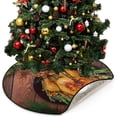 thumbnail image 5 of Coolnut Thanksgiving Turkey Christmas Tree Mats Waterproof Tree Skirt, Christmas Dinner Xmas Tree Stand Tray Mat Floor Protector Pad for Holiday Party Decoration, 28.3", 5 of 6