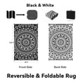 thumbnail image 7 of VUNATE Outdoor Rug 8'x10' Patio Rug Waterproof Woven Plastic Indoor Outdoor Mat for Picnic RV Porch Camping Reversible Lightweight Boho Outside Rug Black White, 7 of 7