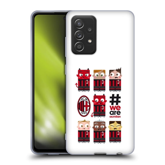 Head Case Designs Officially Licensed AC Milan Children We Are Soft Gel Case Compatible with Samsung Galaxy A52 / A52s / 5G (2021)