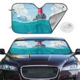 thumbnail image 2 of Kdxio Lighthouse Sea Port Print Windshield Sun Shade,UV Rays and Sun Heat Protection,Sunshade for Car Windshield,Car Shade Front Windshield - Small, 2 of 6