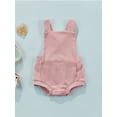 thumbnail image 2 of Qmyliery Baby Sleeveless Romper, Cute Solid Color Backless Strap Bodysuit Casual, 2 of 9