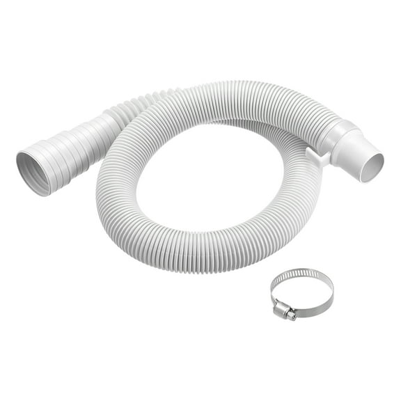 Washing Machine Drain Hose,  Universal Drain Hose Extension Kit 3.28 feet White for Washing Machine with Clamps