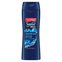 Suave Men Liquid Body Wash & Shower Gel, Refresh, Cedar & Spice, 15 oz