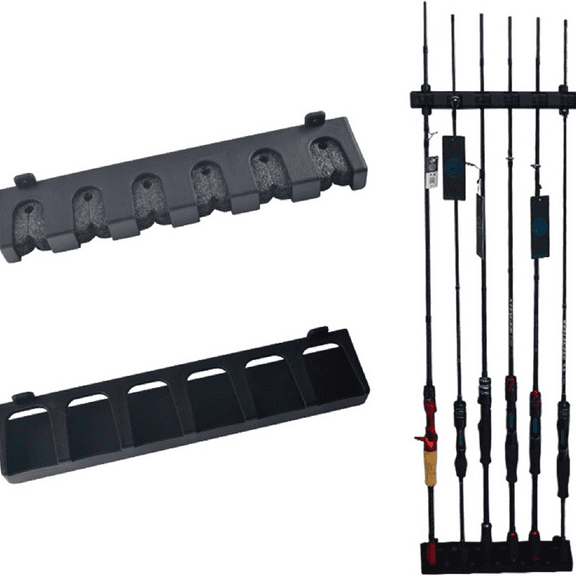 Fishing Rod Holder Vertical Wall-Mounted for Garage Fits Most Rod Diameters
