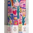 thumbnail image 5 of Colorful Abstract Sheer Curtains 72 Inch Length 2 Panels Set, Oil Painted Contemporary Modern Voile Window Treatment Rod Pocket Curtains Sheers Drapes for Bedroom/Living Room/Kitchen 52"x72"x2, 5 of 7