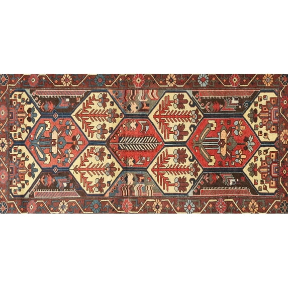 Ahgly Company Machine Washable Indoor Rectangle Traditional Tomato Red Area Rugs, 4' x 6'