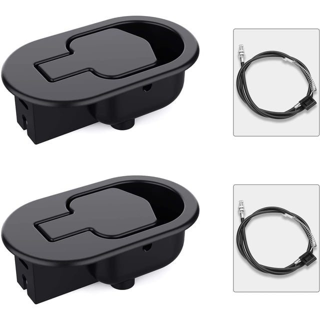Mango de repuesto para silla reclinable de metal con cable (2 juegos), cable de liberación para silla reclinable con tirador, mecanismo de piezas de reparación reclinable compatible con la mayoría de