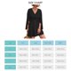 thumbnail image 5 of Vestido de cintura con manga de murciélago, cuello en V, espalda hueca, cintura fruncida, vestido de cintura de verano transpirable para mujer, 5 of 5