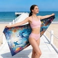 thumbnail image 3 of SIYTUAU Microfiber Beach Towel Double Sided Velour Large Rectangular 75X150 Cm Quick Dry Soft Absorbent Sand Free, 3 of 6