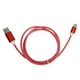 thumbnail image 2 of Cable De Carga USB A Tipo C Que Fluye Luz LED Cable De Carga Rápida Que Fluye Cable Cargador USB C Rojo, 2 of 7