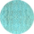thumbnail image 1 of Ahgly Company Indoor Round Solid Light Blue Modern Area Rugs, 6' Round, 1 of 4