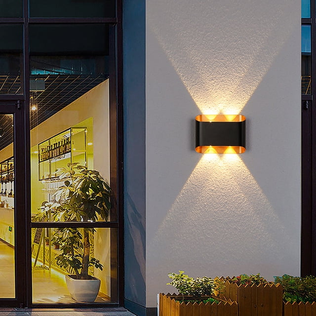 Lámpara de pared LED para exteriores, creativa, para villa, exterior, patio, impermeable, lámpara de pared, sencilla, para dormitorio y pasillo