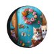 thumbnail image 1 of Balery Whimsical Cats and Flowers Scene Cubiertas para Neumáticos - Protector Resistente para Neumáticos de Camioneta, SUV, Remolque, Camper y RV-14 inch, 1 of 6