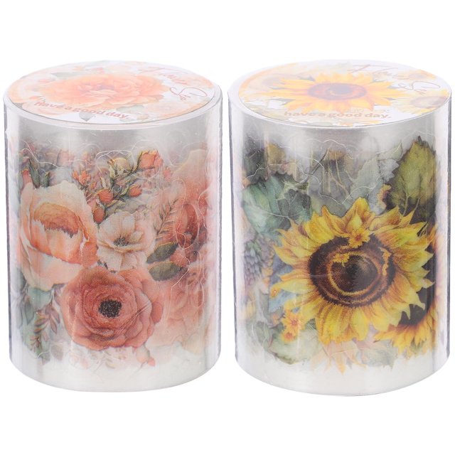 rollos de cinta adhesiva para álbumes de recortes, cinta adhesiva para mascotas con patrón de plantas vintage, cinta para bricolaje para diario