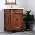 thumbnail image 2 of Elegant Decor Danville 27" Single Marble Top Bathroom Vanity in Teak, 2 of 17
