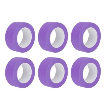 Uxcell 6 Pcs 1 Inch Wide 14 Yards Purple Masking Tape Painters Tape Rolls for Home Office