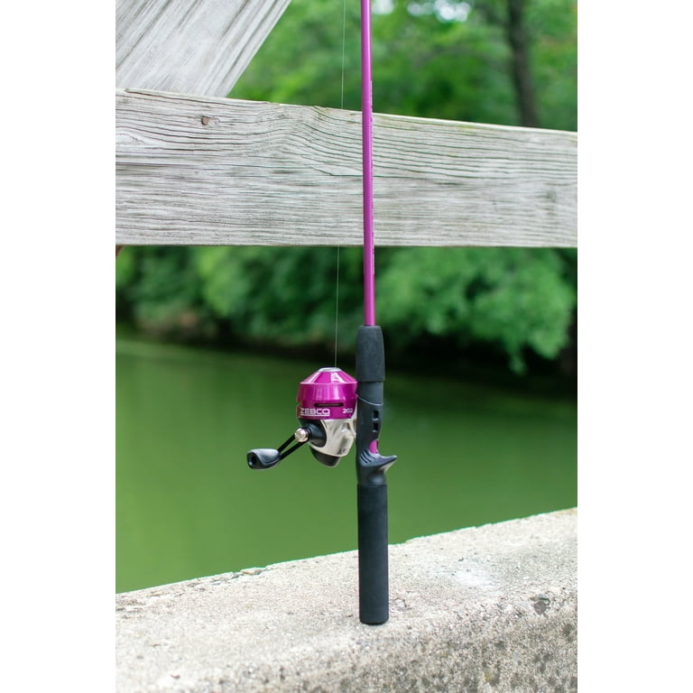 Zebco 202 Spincast Reel and Rod Combo, Pink, Durable Design