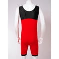 thumbnail image 6 of iixpin Mens zipper Sports Jumpsuit Contrast Color Sleeveless Bodysuit for Workout Cycling Gymnastics Red XL, 6 of 9