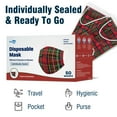 thumbnail image 6 of WeCare Disposable Face Mask, 3-Ply with Ear Loop (50 Individually Wrapped) - Red Plaid, 6 of 8