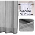 thumbnail image 5 of Gorgeous Home Linen Elegant 2-Piece MR2 Purple Curtain Set Semi-Sheer Window Treatment Size 54" wide X 63" length each panel, 5 of 5