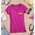 thumbnail image 3 of S4E Women's Gay Rainbow Heart LGBTQ Pride Slim Fit V-Neck T-Shirt Medium Pink, 3 of 4