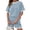 20#Light Blue, variant on Women 2 Piece Shorts Set 2026 Casual Summer Cruise Outfits Ribbed Loose Short Sleeve Pocket Matching Lounge Sets Black M